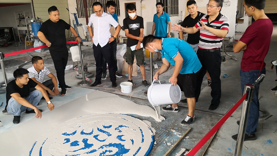 無機磨石白色攤鋪 無機磨石白色攤鋪